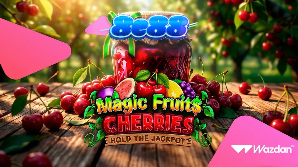 Magic Fruit$: Cherries স্লট গেমের ইন্টারফেস এবং ফ্রুট থিম প্রদর্শন